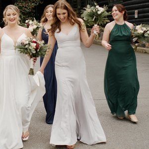 White by Vera Wang Bridesmaid Dress (size 2, fits like 4)